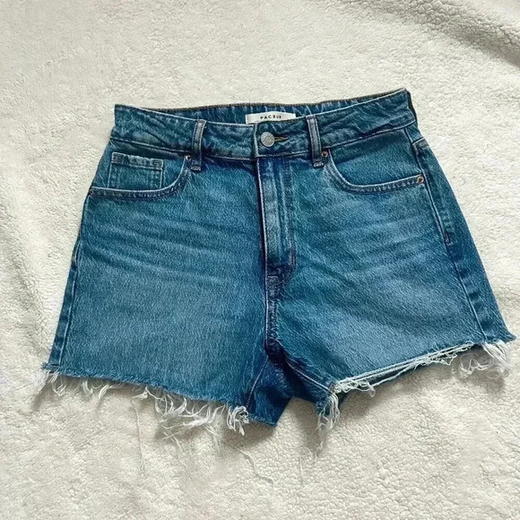 PacSun Stretch High Waisted Jean Shorts - Picture 1 of 7